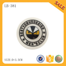 LB381 vêtement personnalisé pvc logo gravé étiquette réfléchissante / patch / tag